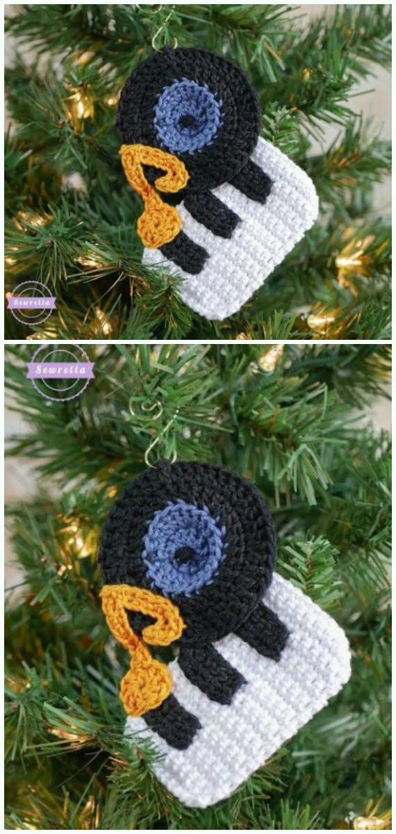 Bing Crosby Ornament Crochet Free Pattern - DIY #Crochet; #Christmas; #Ornament; Free Patterns