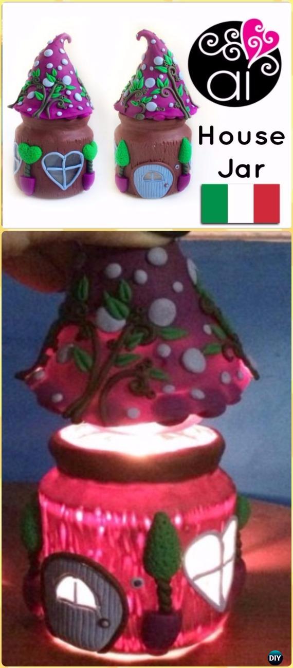 DIY Polymer Clay Fairy House Jar Tutorial Vdieo - DIY Fairy Light Projects & Instructions