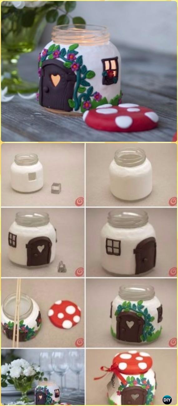 DIY Mason Jar Mushroom Cottage Light Tutorial - DIY Fairy Light Projects & Instructions