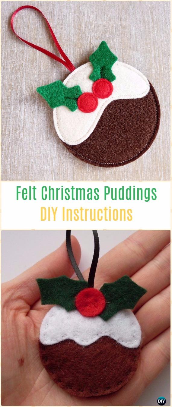 DIY Christmas Puddings Ornament Instructions - DIY Felt Christmas Ornament Craft Projects [Picture Instructions]