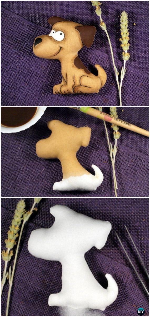 DIY New Year Coffee Dog Ornament Instructions - DIY Felt Christmas Ornament Craft Projects [Picture Instructions]