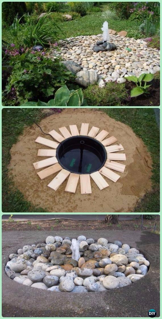 DIY Disappearing Water Fountain Instruction - DIY Fountain Landscaping Ideas & Projects