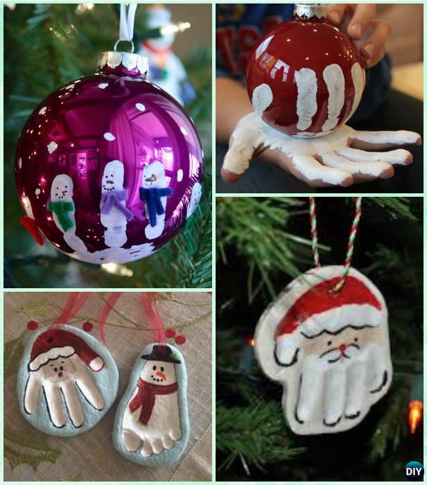 DIY Handprint Christmas Ornament Instruction - DIY Handprint Craft Gift Ideas