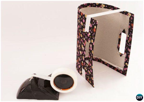 DIY No Sew Floral Fabric Handbag with Cardboard Tutorial 