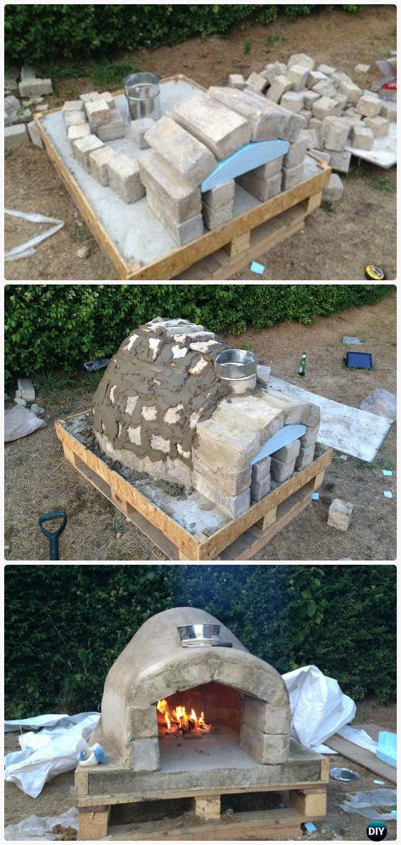 DIY Pallet Brick Pizza Oven Instructions - DIY Outdoor Pizza Oven Ideas Projects