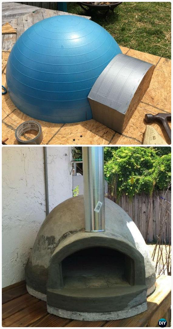 DIY Exercise Ball Wood fired Pizza Oven Instructions - DIY Outdoor Pizza Oven Ideas Projects