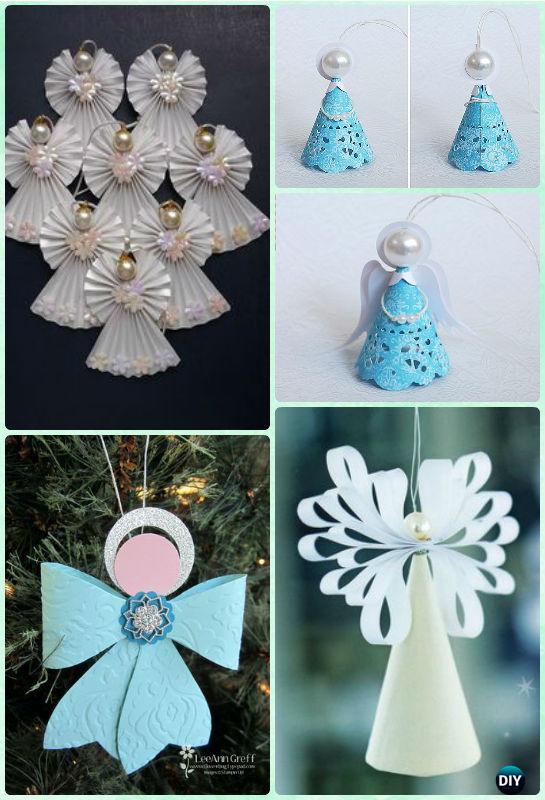 DIY Paper Angel Ornament Instruction- DIY Paper Christmas Tree Ornament Craft Ideas