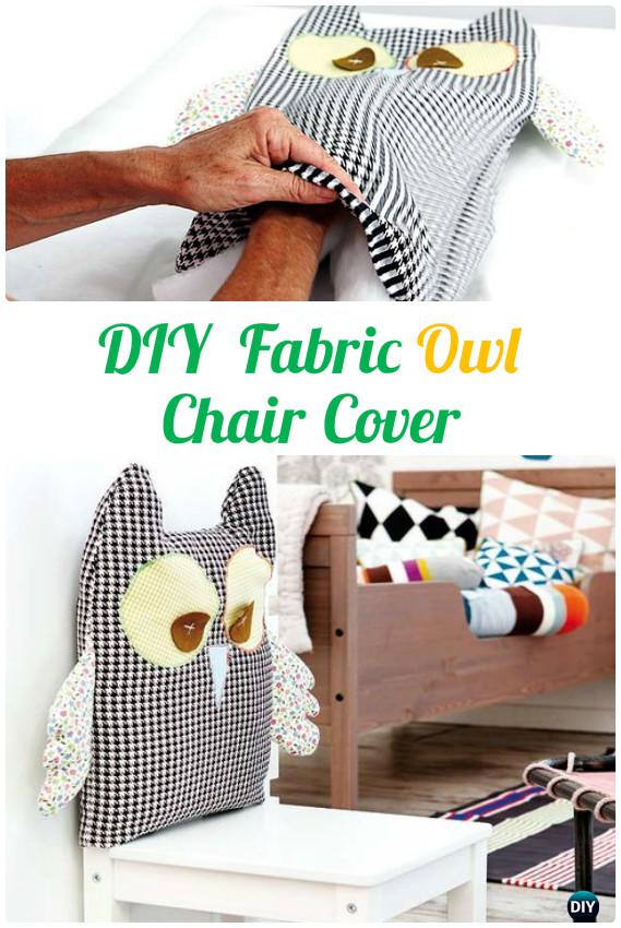 DIY  Fabric Owl Chair Cover Instructions-DIY Sew Owl Craft Projects