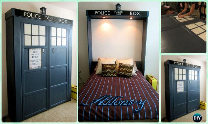 DIY Tardis Murphy Bed Instructions - DIY Space Savvy Bed Frame Design Concepts Instructions