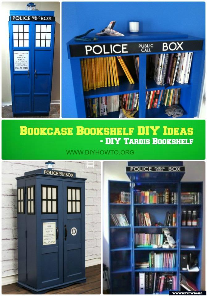 DIY Tardis Bookshelf Bookcase Cabinet Instructions Free Plan