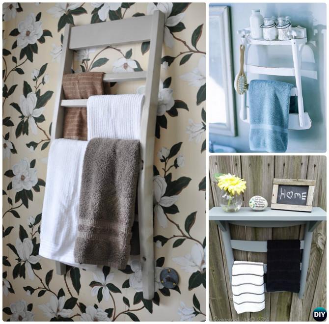 DIY Recycled Chair Towel Rack Instruction-- Ways to Repurpose Old Chairs DIY Ideas 