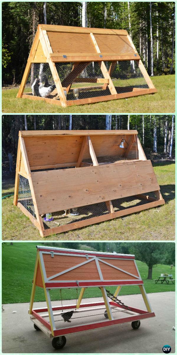 DIY A Frame Chicken Coop Free Plan & Instructions - DIY Wood Chicken Coop Free Plans