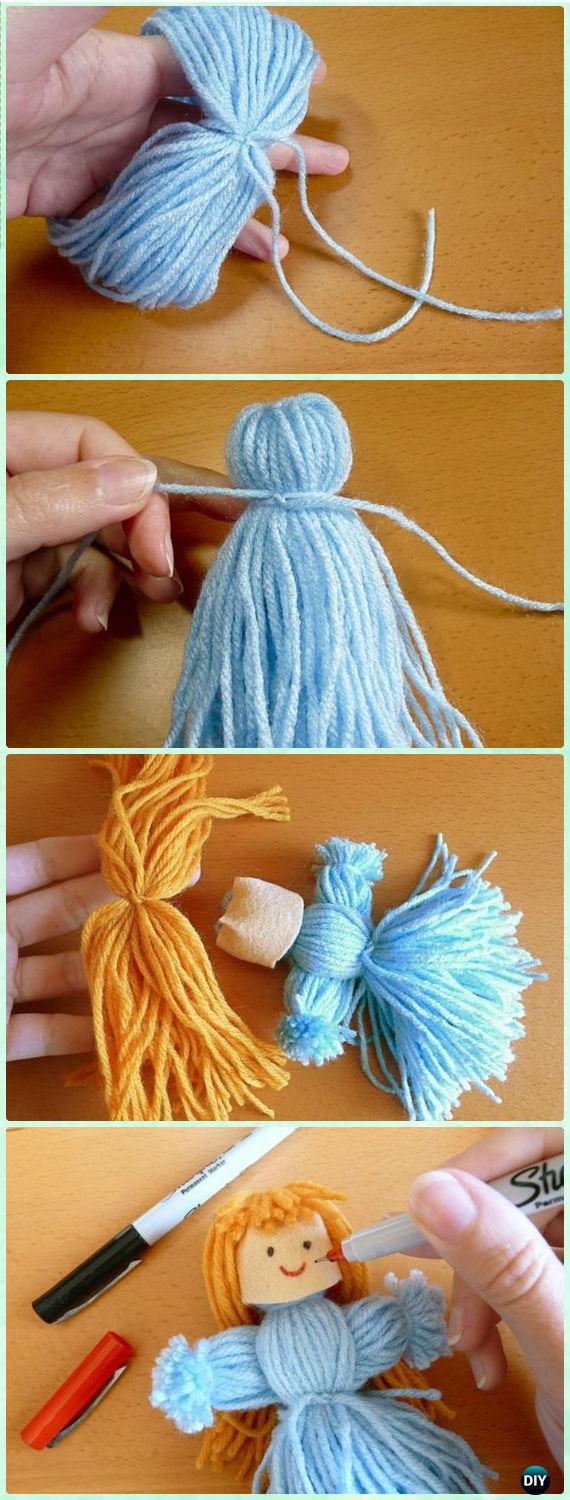 DIY Yarn Doll Instruction - Yarn Crafts No Crochet
