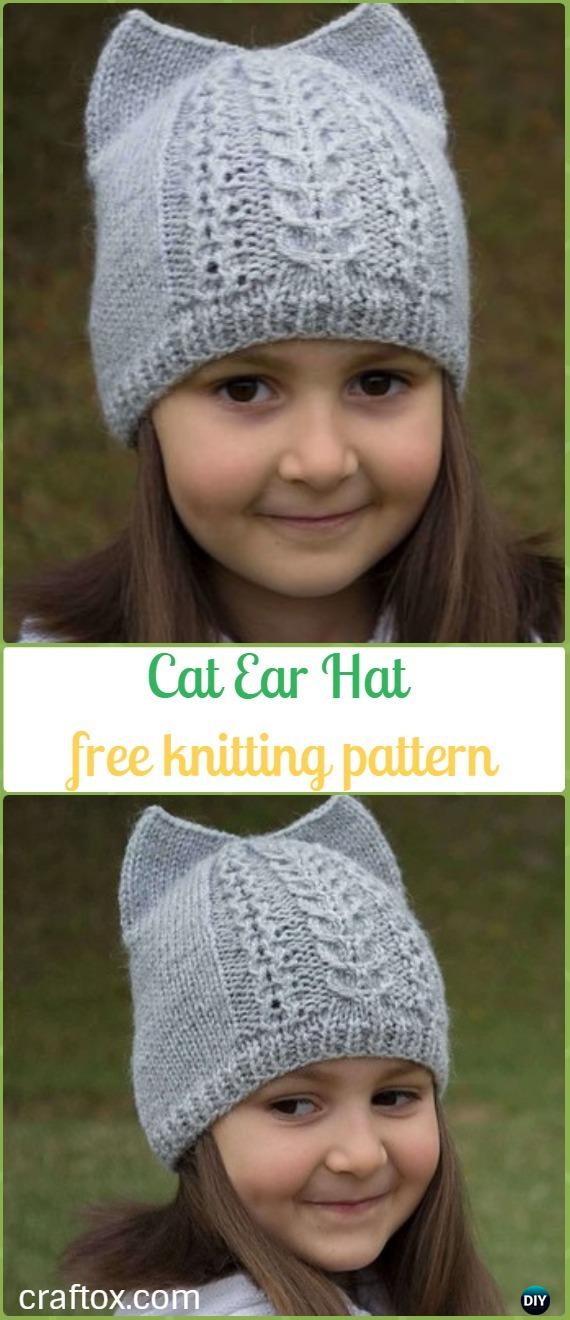 Knit Cat Ear Hat Free Pattern - Fun Kitty Cat Hat Free Knitting Patterns