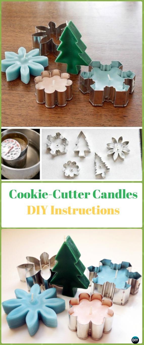 DIY Cookie-Cutter Candles Instruction - Holiday Candle DIY Craft Ideas & Tutorials