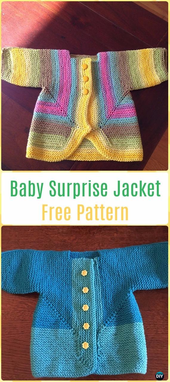 Knit Baby Surprise Jacket Free Pattern - Knit Baby Sweater Outwear Free Patterns