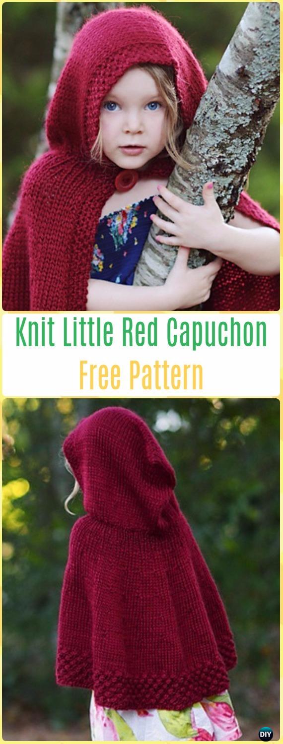 Knit Little Red Capuchon Free Pattern - Knit Baby Sweater Outwear Free Patterns