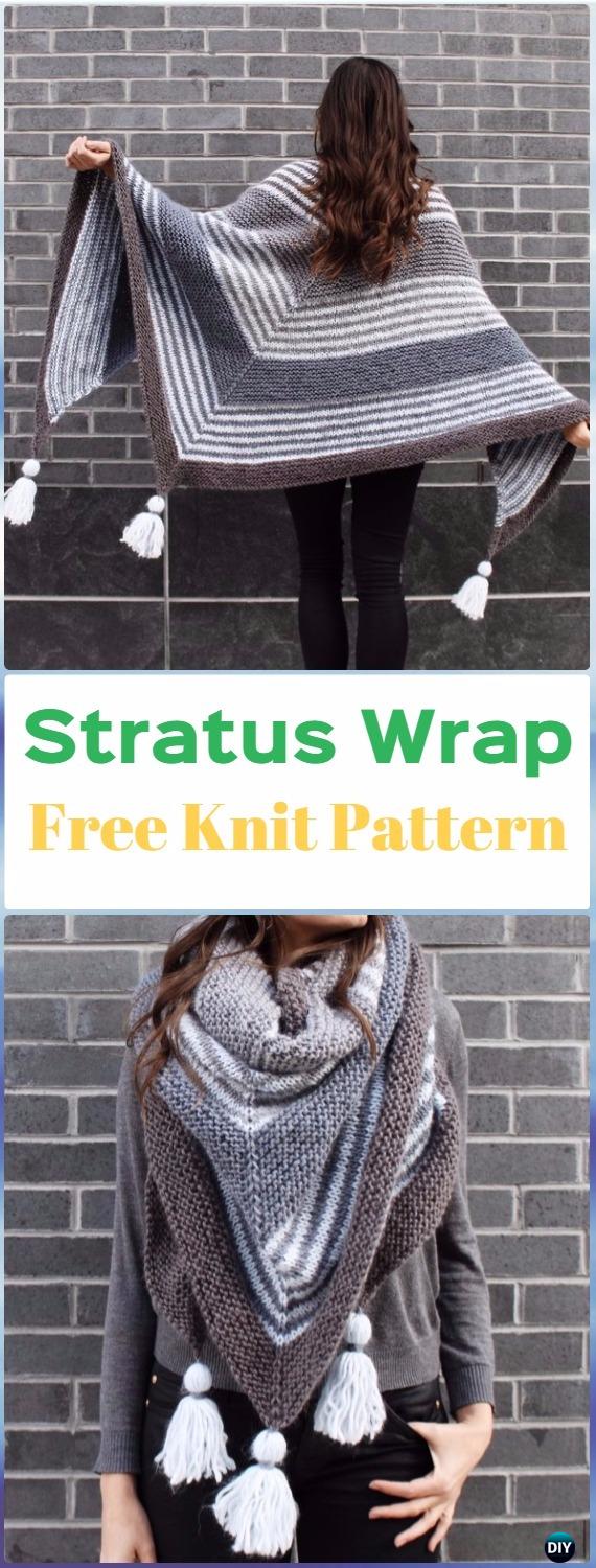 Knit Stratus Wrap Free Pattern - Knit Scarf Wrap Free Patterns