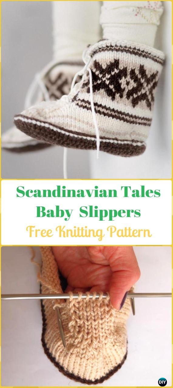 Knit Scandinavian Tales Baby Slippers Free Pattern - Knit Slippers Booties Free Patterns