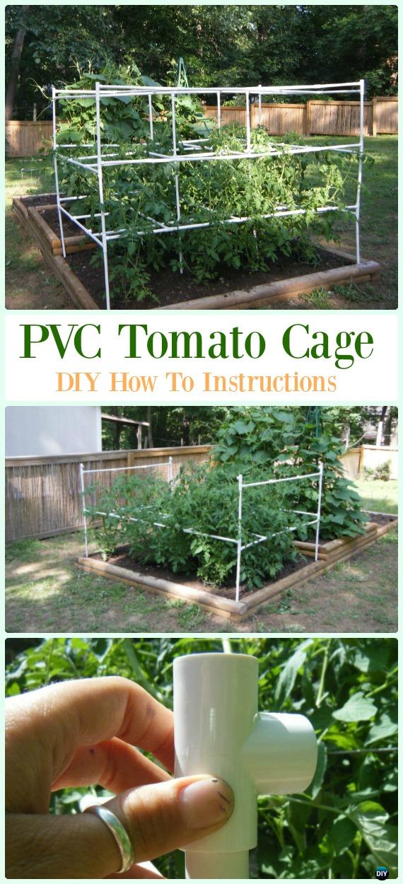 PVC Tomato Cage DIY Instructions - Low Budget DIY PVC Garden Projects 