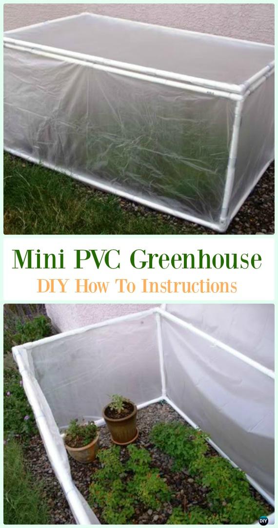 Mini PVC Greenhouse DIY Instructions - Low Budget DIY PVC Garden Projects 