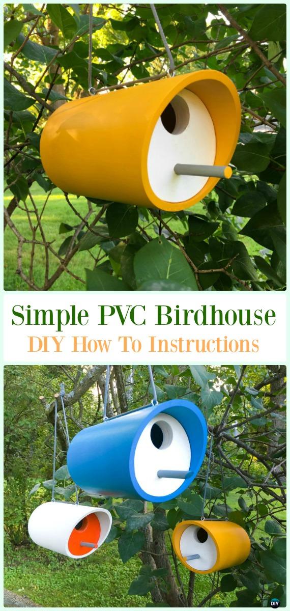 Simple PVC Birdhouse DIY Instructions - Low Budget DIY PVC Garden Projects 