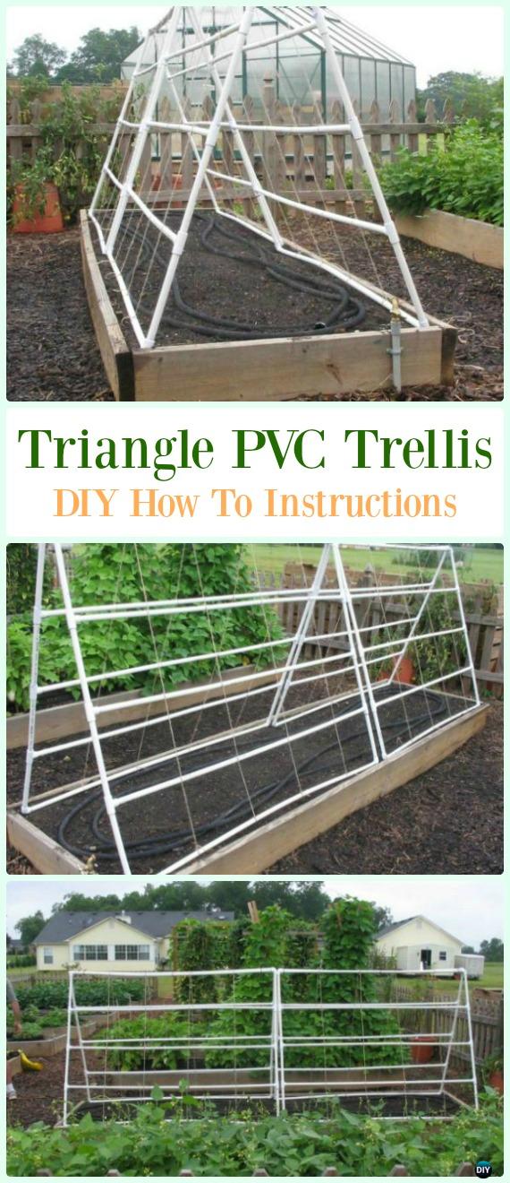 Triangle PVC Trellis DIY Instructions - Low Budget DIY PVC Garden Projects 