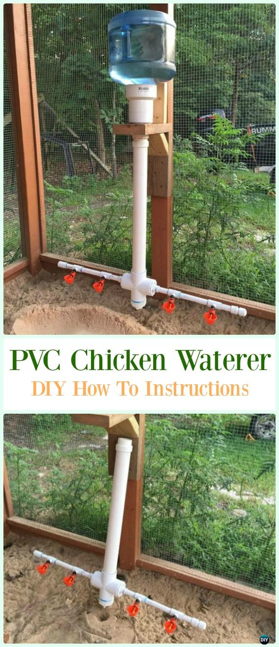 PVC Chicken Waterer DIY Instructions - Low Budget DIY PVC Garden Projects 