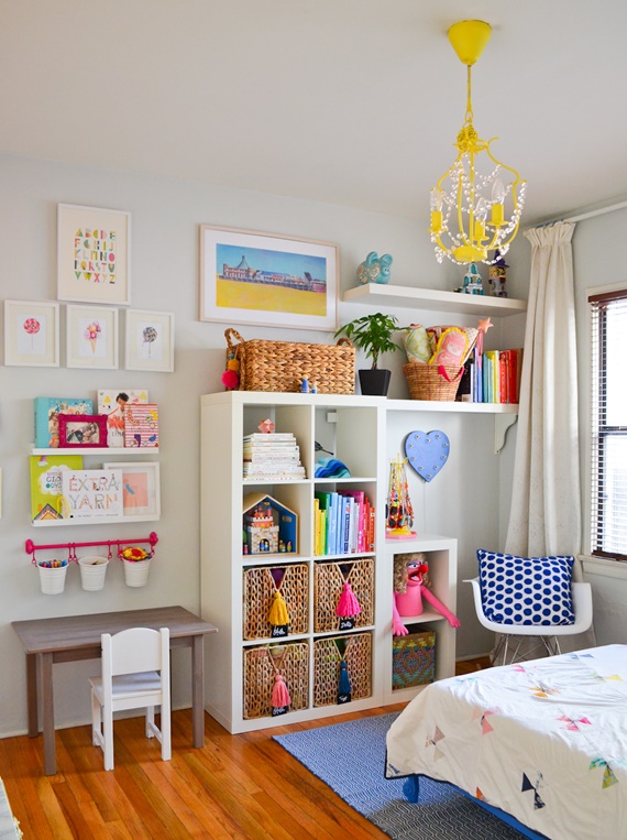 Storage Wall-Space Saving Kids Room Furniture Design and Layout