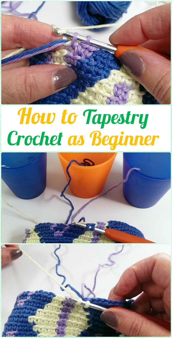 How to Tapestry Crochet as Beginner Free Pattern, Detangle Yarn, Yarn Tension Tips
