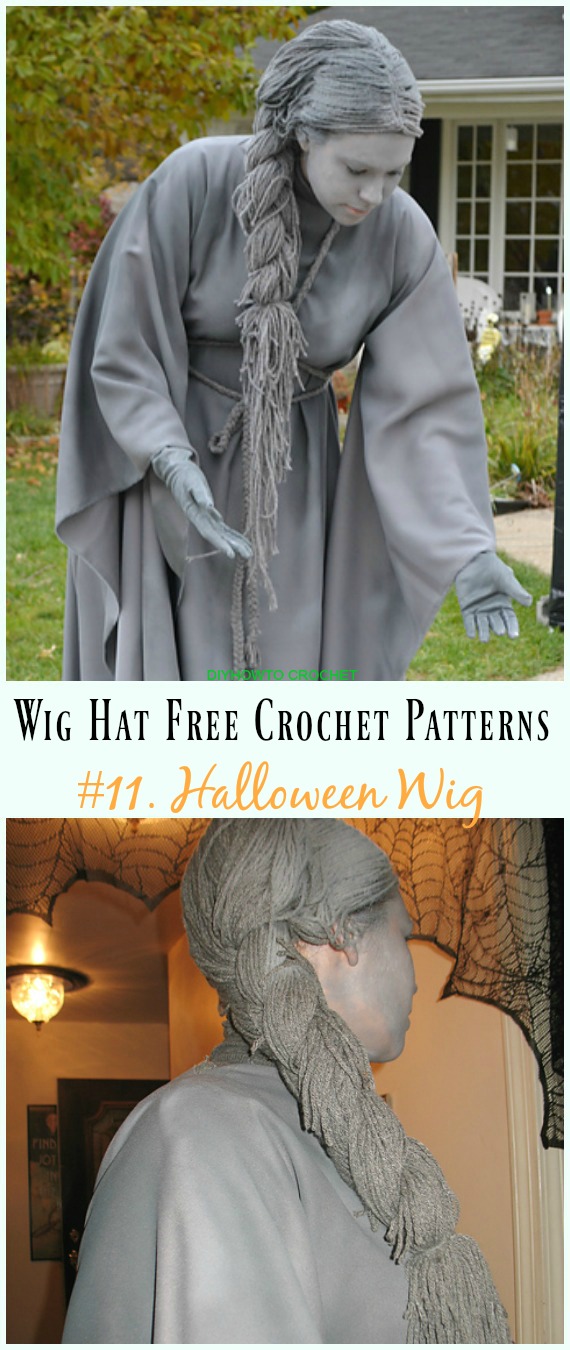 Halloween Wig Free Crochet Pattern - #Wig; #Hat; Free #Crochet; Patterns For Halloween