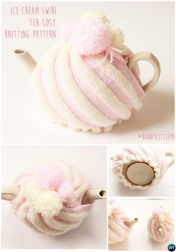 Knit Ice Cream Swirl Tea Cozy Free Pattern-20 Crochet Knit Tea Cozy Free Patterns