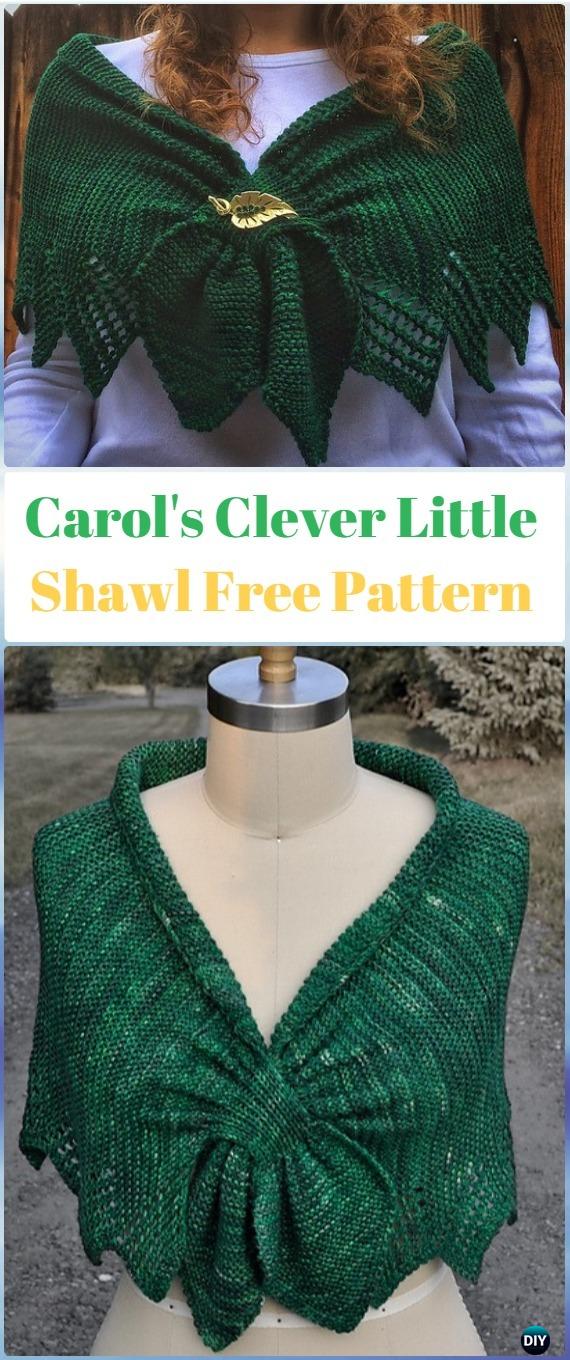 Knit Carol's Clever Little Shawl Free Pattern - Knit Scarf & Wrap Shawl Patterns