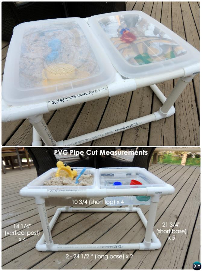 DIY PVC Pipe Water Sand Bin-20 PVC Pipe DIY Projects For Kids 