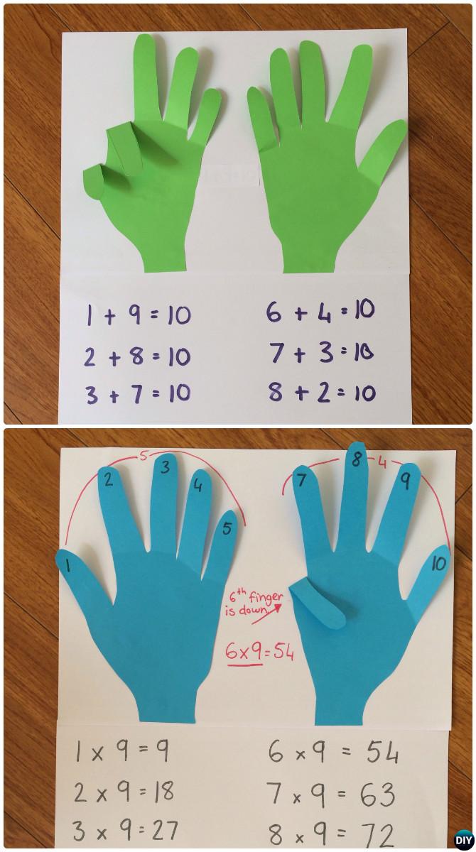 Paper Finger Math Number Sense Craft Trick-Easy Fun Kids Math Learning Tricks Games 