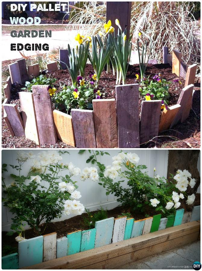 Scrap Wood Garden Bed Edging - 20 Creative Garden Bed Edging Ideas Projects Instructions