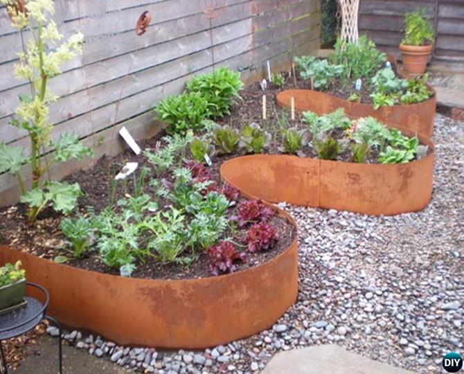 Steel Garden Edging - 20 Creative Garden Bed Edging Ideas Projects Instructions 