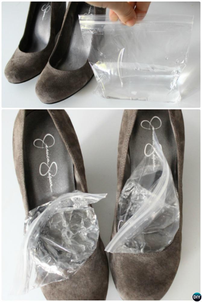 Stretch tight shoes in freezer-20 Lady Girl Fashion Hacks