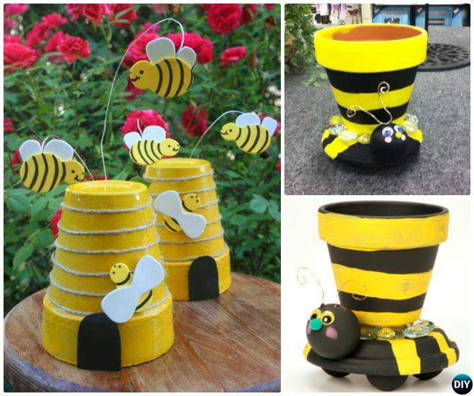 DIY Clay Pot Bee Instruction - Terracotta Clay Pot Frog DIY Clay Pot Garden Craft Projects