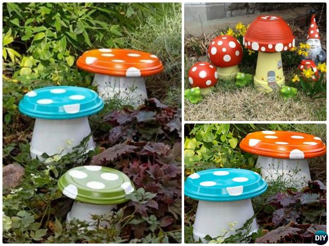 Terracotta Clay Pot Mushroom DIY Clay Pot Garden Craft Projects