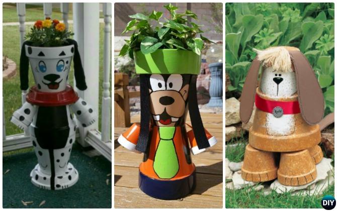 DIY Clay Pot Puppy Dog Instruction - Terracotta Clay Pot Frog DIY Clay Pot Garden Craft Projects