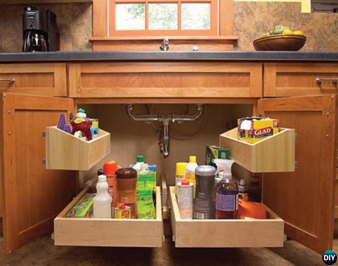 DIY Under-Sink Storage-16 Brilliant Kitchen Storage Solutions You Can Make Yourself 