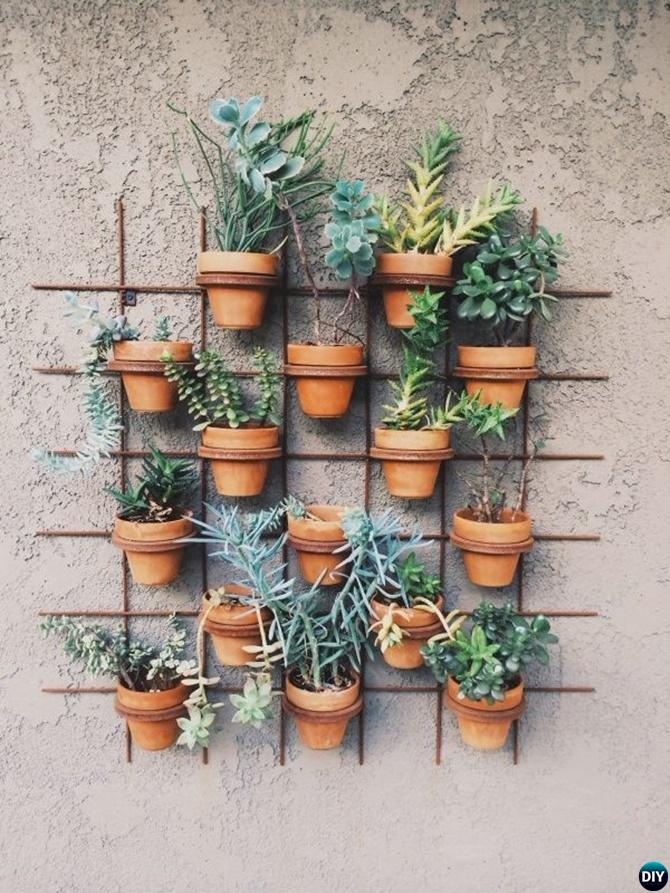 Vertical Flower Pot Planter Wall Fence Decor-20 Fence Decoration Makeover DIY IdeasVertical Flower Pot Planter Wall Fence Decor-20 Fence Decoration Makeover DIY Ideas