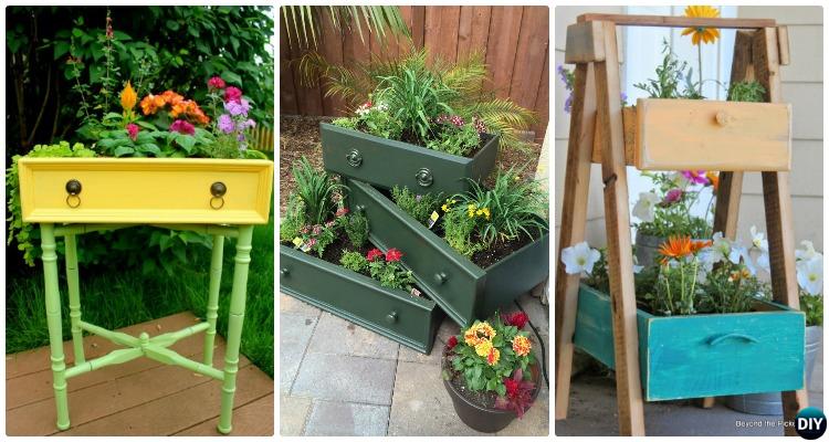 Recycle Old Drawers Garden Planter Diy, How To Recycle Old Dresser Drawers
