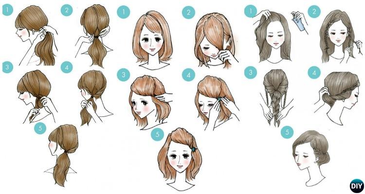 Easy Step by Step Hairstyles for Long, Medium & Short Hair - K4 Fashion
