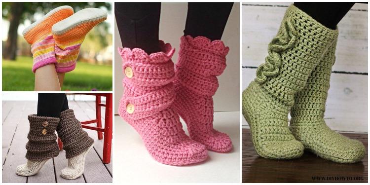 cozy slippers crochet boots free pattern