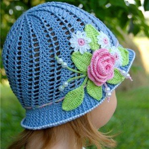 Crochet Panama Flower Hat Free Pattern Video