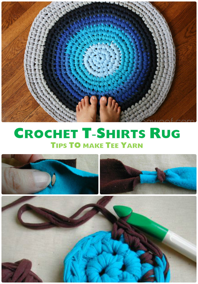  T-shirt Rug Crochet Free Pattern - #Crochet Area #Rug Ideas Free Patterns 