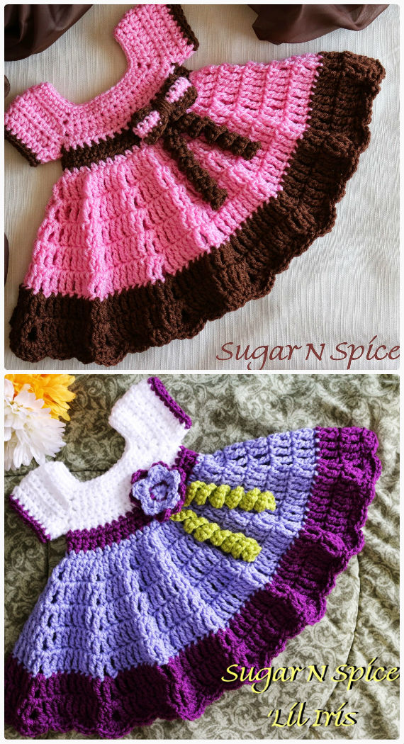 Sugar N Spice Dress Crochet Free Pattern - #Crochet Girls #Dress Free Patterns