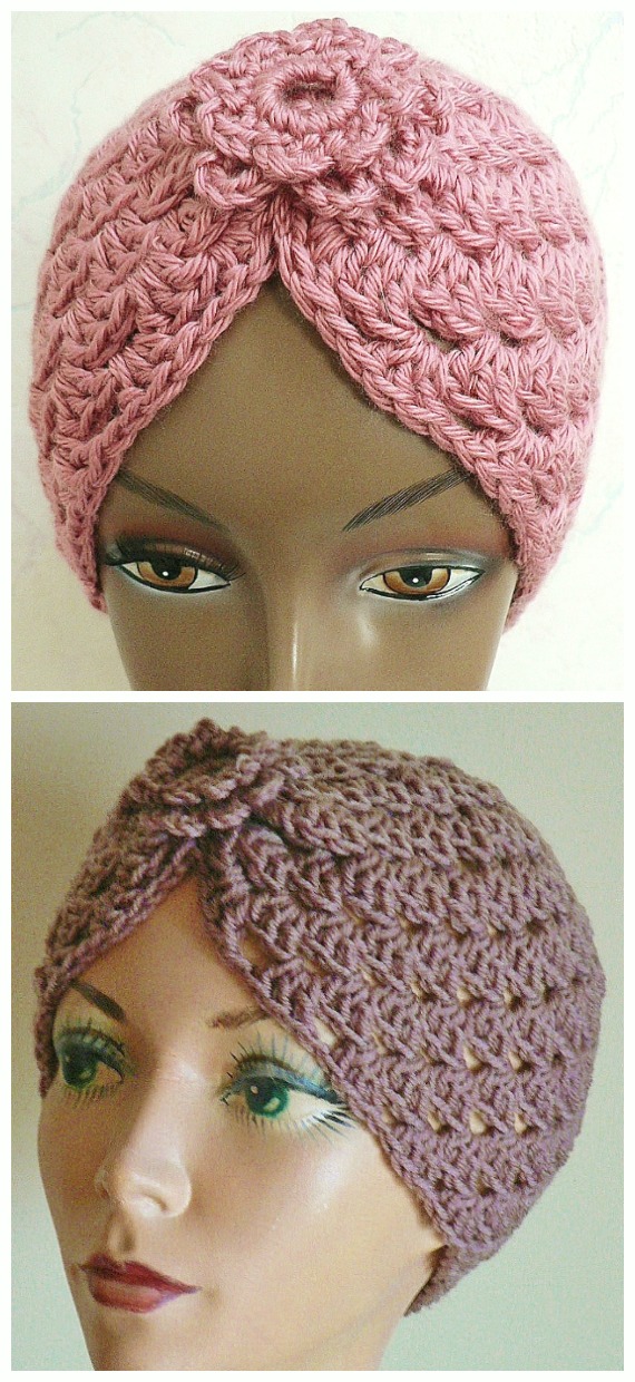 Shell Stitch Turban Hat Crochet Free Patterns - #Crochet; #Turban; Hat Free Patterns